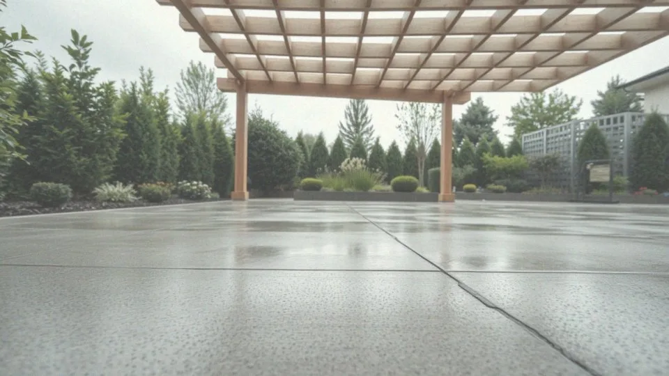 Jak zapobiegać śliskości tarasu betonowego po opadach deszczu?