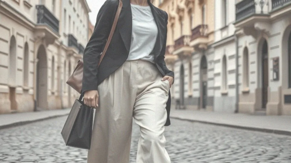 Jakie modowe inspiracje płyną z Paryża w kwestii spodni z szerokimi nogawkami?