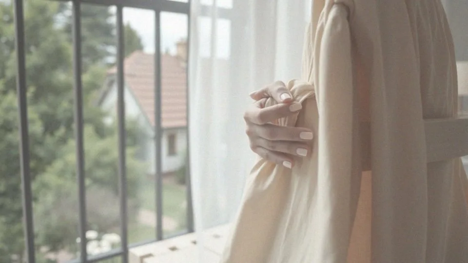 Jak kremowe paznokcie komponują się z beżową sukienką?